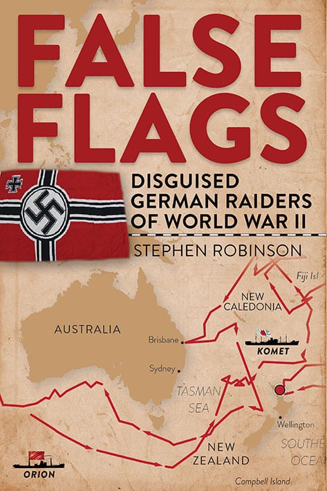 The book "False Flags" describes the story of Nazi raider journey to the South Seas during the early years of World War II as part part of Germany's strategy to attack the British Empire's maritime trade on a global scale.